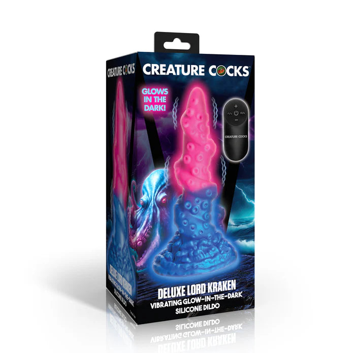Lord Kraken Vibrating Glow-in-the-Dark Silicone Dildo by Creature Cocks