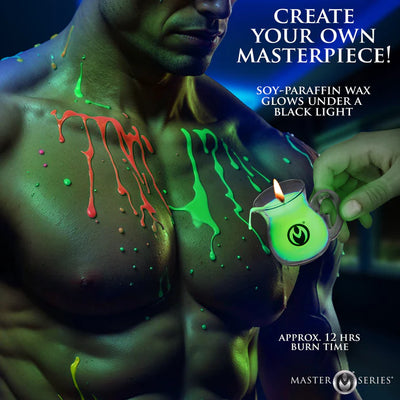 Blacklight Reactive Wax Play Pitchers Drip Candles- Set of 3