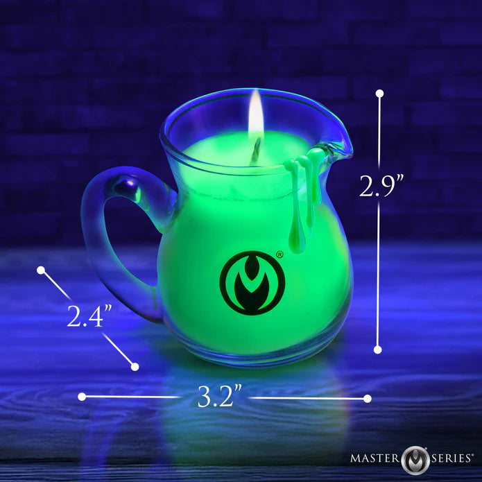Blacklight Reactive Wax Play Pitchers Drip Candles- Set of 3