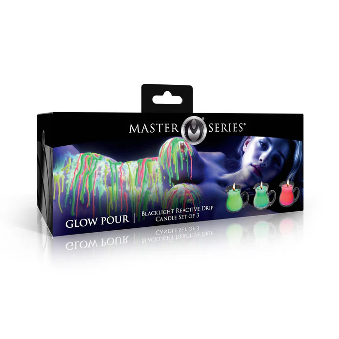 Blacklight Reactive Wax Play Pitchers Drip Candles- Set of 3