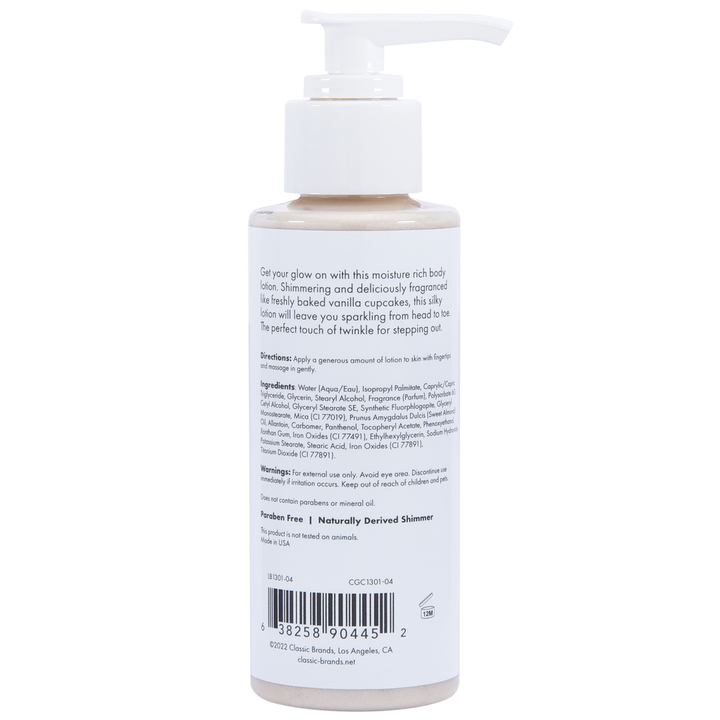 Glow Vanilla Cupcake Shimmer Lotion Gold - 4 oz