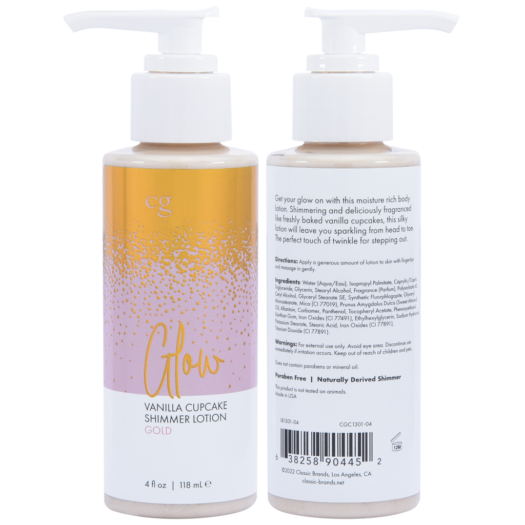 Glow Vanilla Cupcake Shimmer Lotion Gold - 4 oz