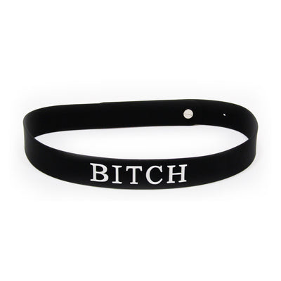 Fetish Pleasure Play Silicone BITCH Collar