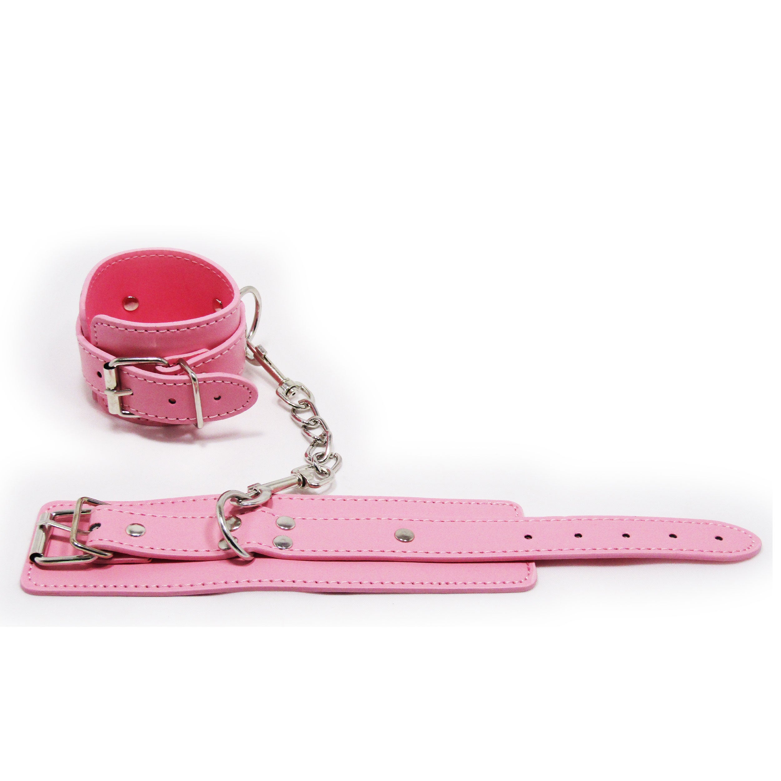 Get Fetish Pleasure Play's Pink Wrist Restraints Only at Castle Megastore