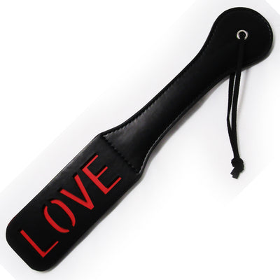 Fetish Pleasure Play Black LOVE Paddle