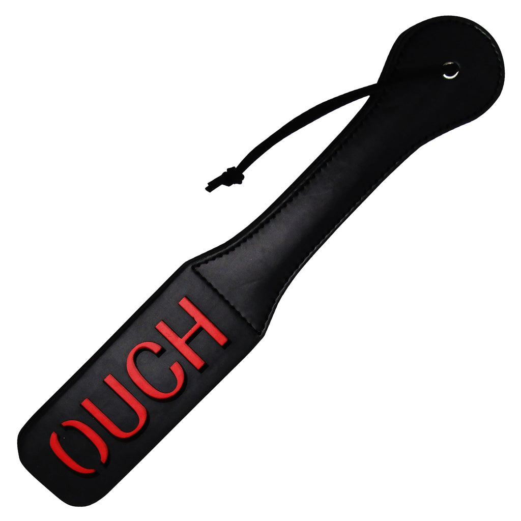 Fetish Pleasure Play Black OUCH Paddle