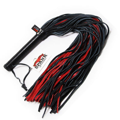 Spank Provocateur Black/Red Leather Flogger