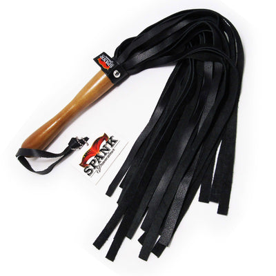 Spank Provocateur Wood Handle Black Flogger