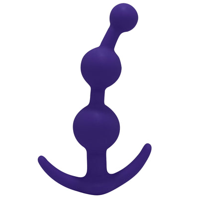 Hook N' Up Medium Beaded Anal Plug - Purple