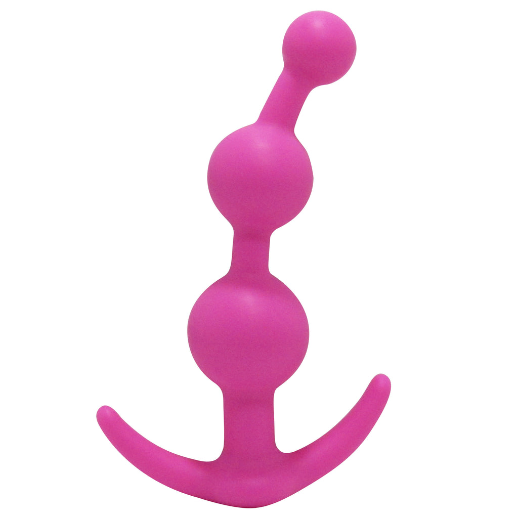 Hook N' Up Medium Beaded Anal Plug - Pink