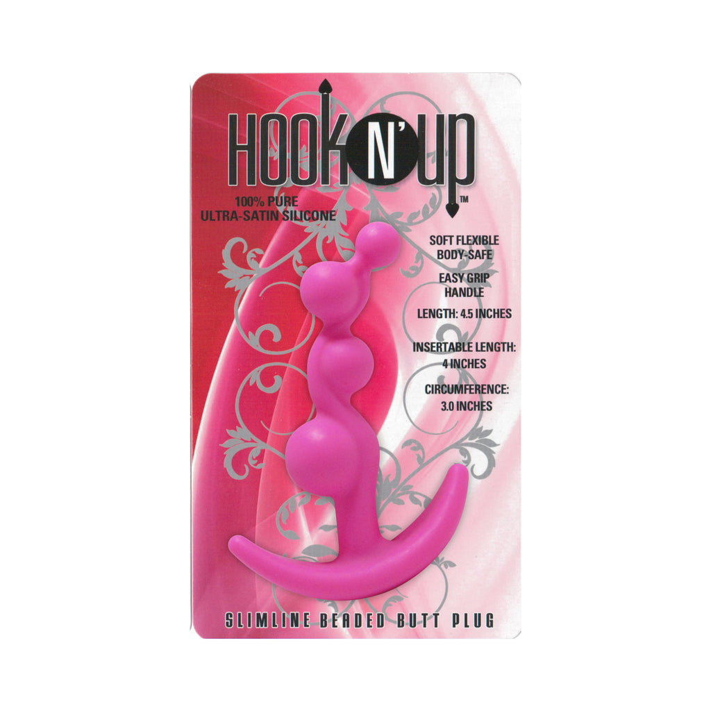 Hook N' Up Sm Beaded Anal Plug - Pink
