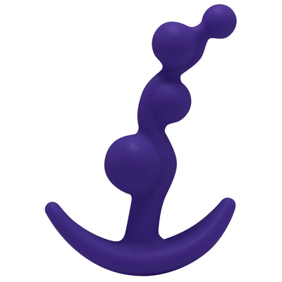 Hook N' Up Small Beaded Anal Plug - Purple