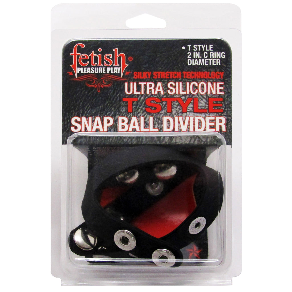 Fetish Pleasure Play T-Style Snap Ball Divider