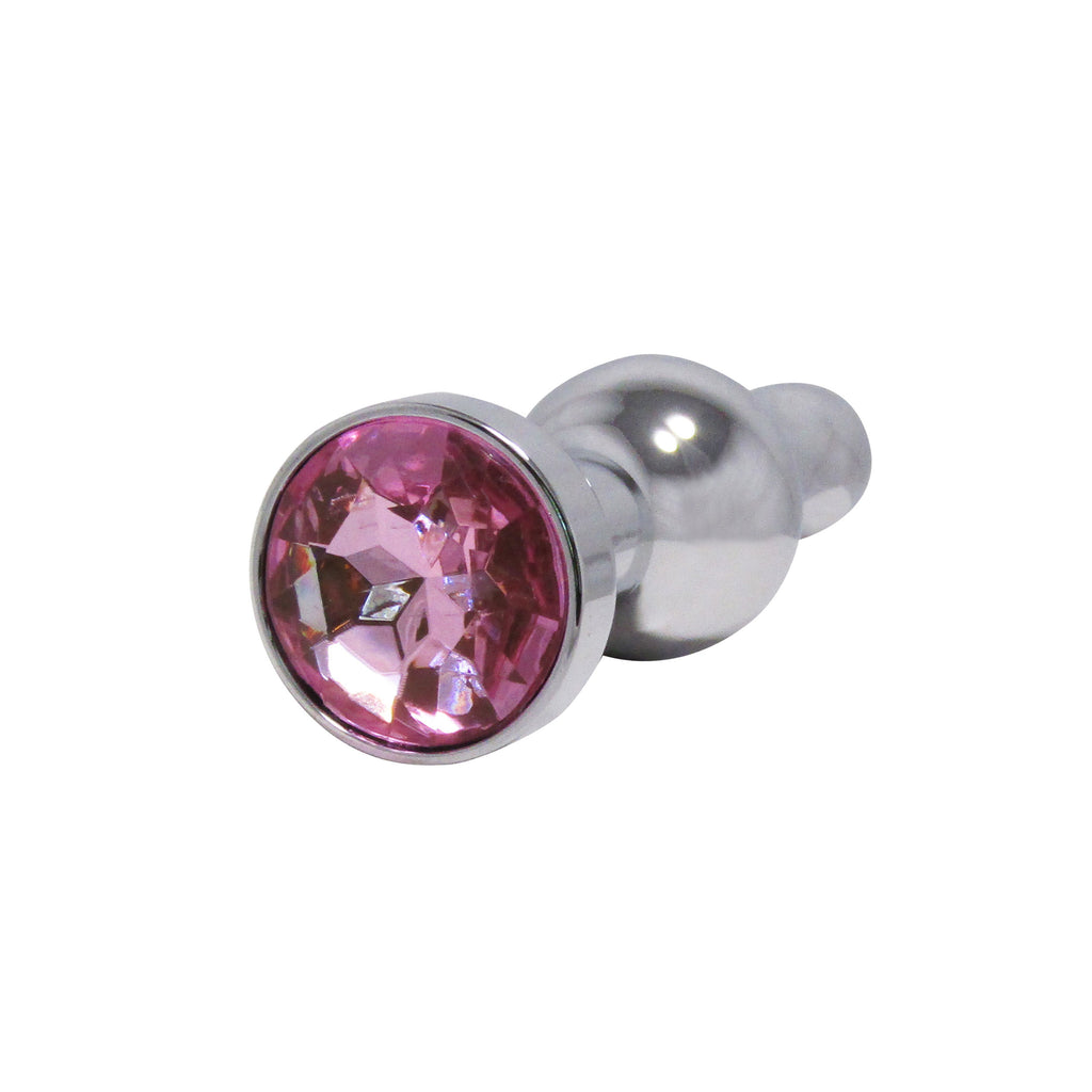 Get the Metal Pleasure Play Silver Anal Plug w/Pink Jewel Only at Castle Megastore Get the Metal Pleasure Play Silver Anal Plug w/Pink Jewel Only at Castle Megastore