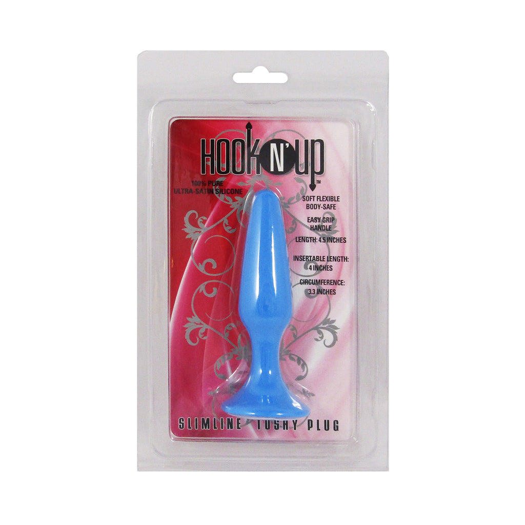 Get the Blue Hook N' Up Slimline Anal Plug Only at Castle Megastore Get the Blue Hook N' Up Slimline Anal Plug Only at Castle Megastore