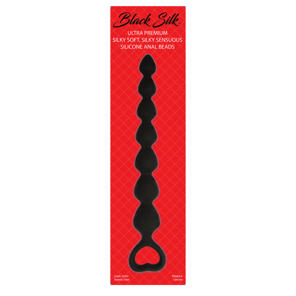 Black Silk Large Anal Beads