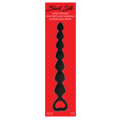 Black Silk Large Anal Beads