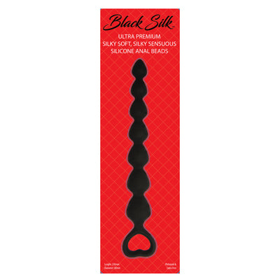 Black Silk Medium Anal Beads