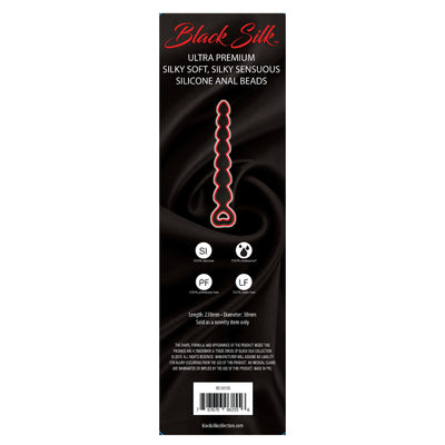 Black Silk Medium Anal Beads