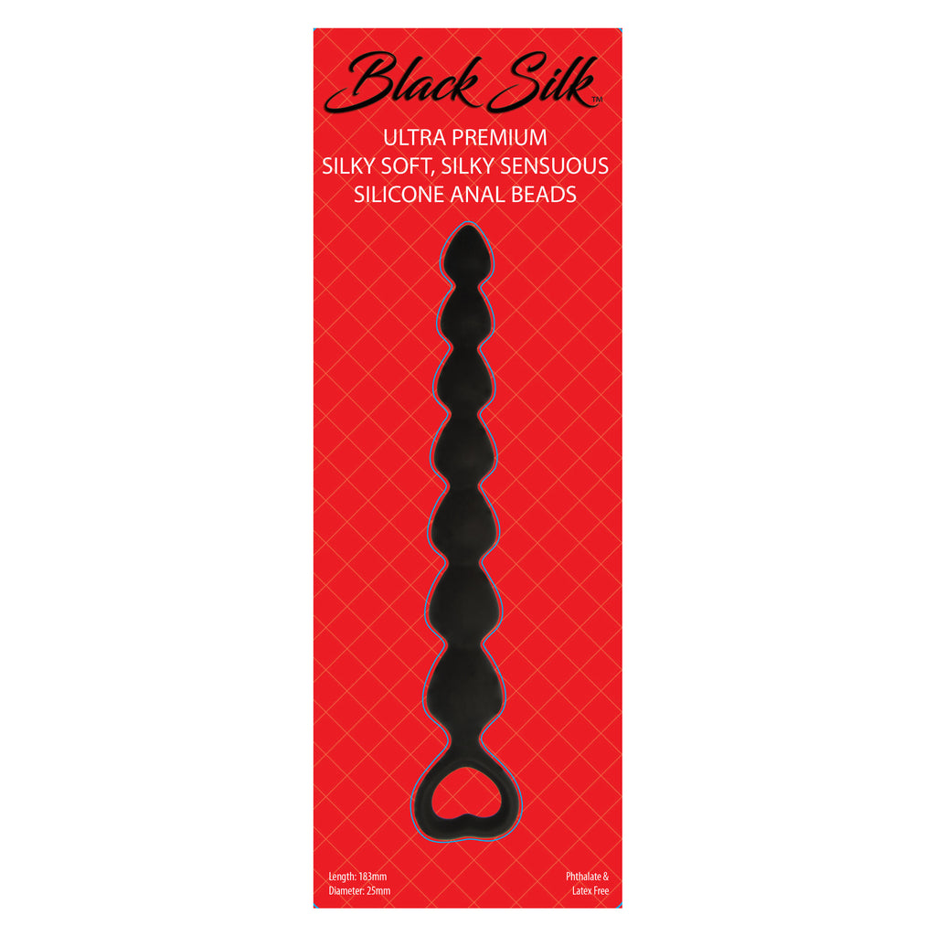 Black Silk Small Anal Beads