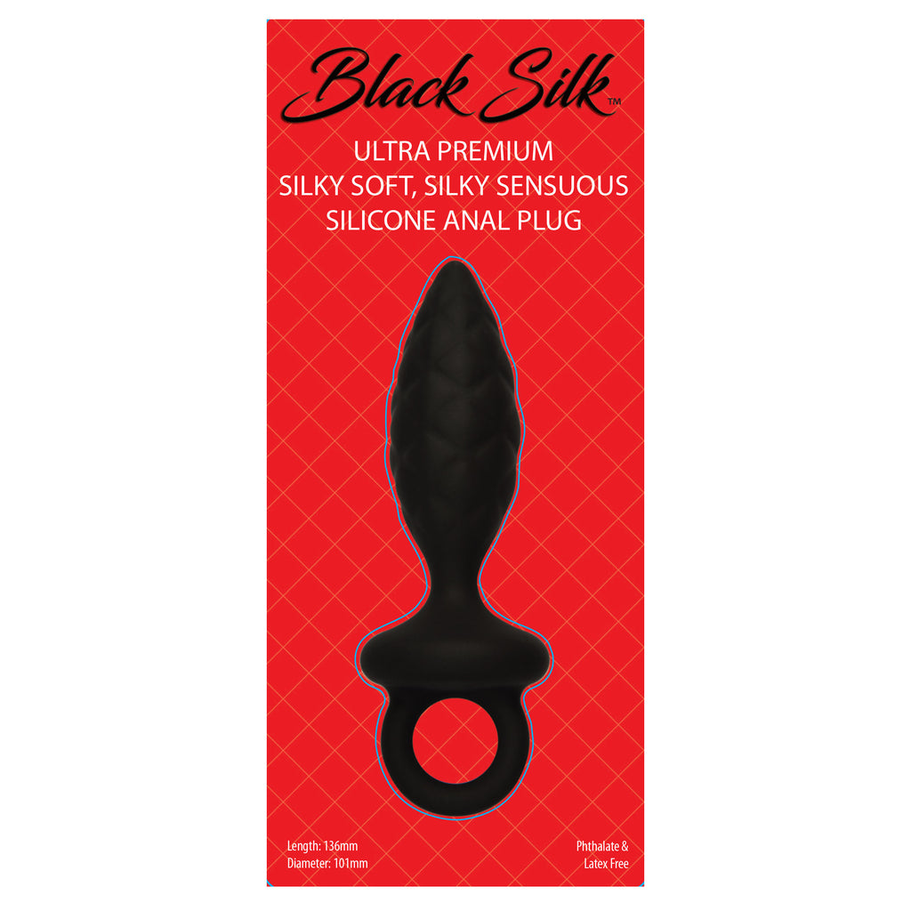 Black Silk Medium Anal Plug