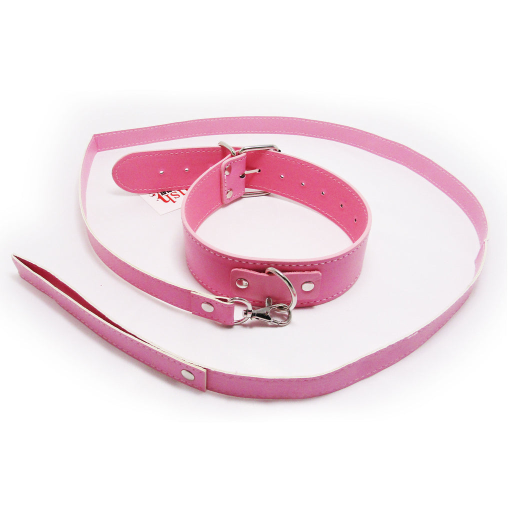 Fetish Pleasure Play Pink Collar & Leash