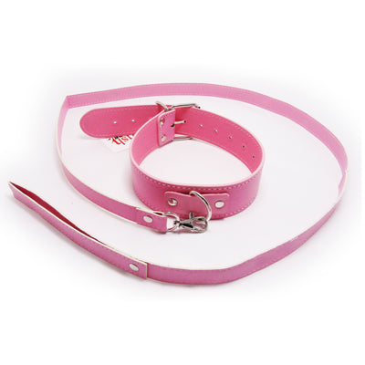 Fetish Pleasure Play Pink Collar & Leash