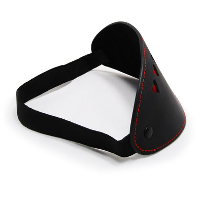Fetish Pleasure Play Red Hearts Leather Blindfold