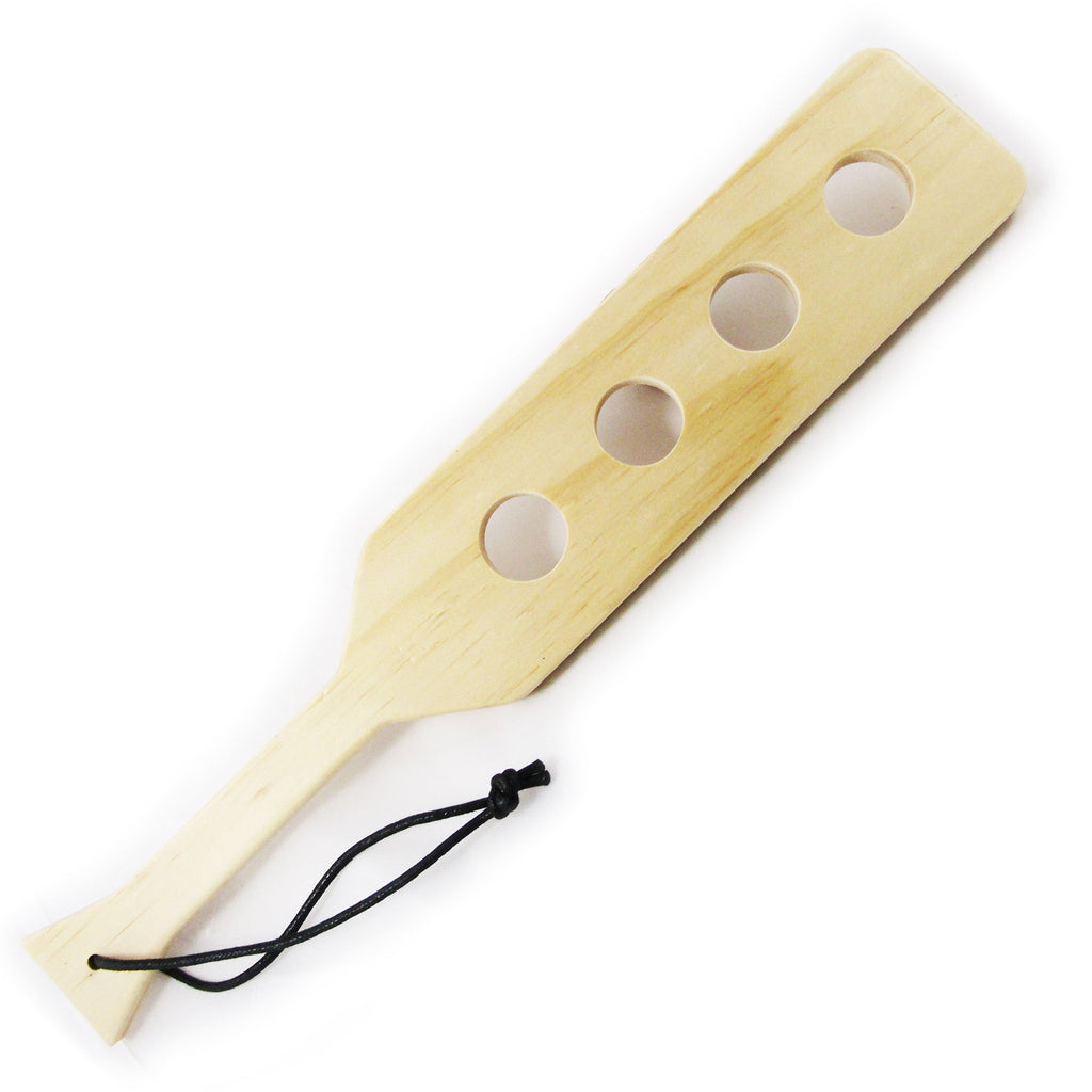 Fetish Pleasure Play 4 Holes Wood Paddle