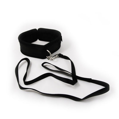 Fetish Pleasure Play Black Velvet Collar & Leash