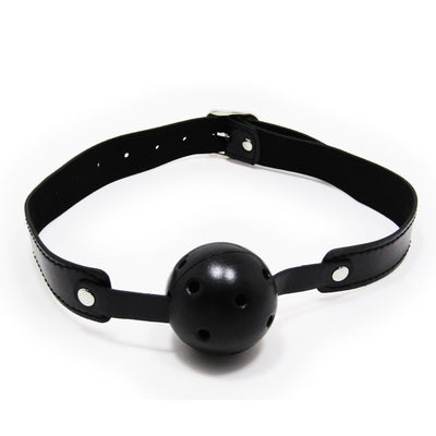 Fetish Pleasure Play Black Wiffle Ball Gag