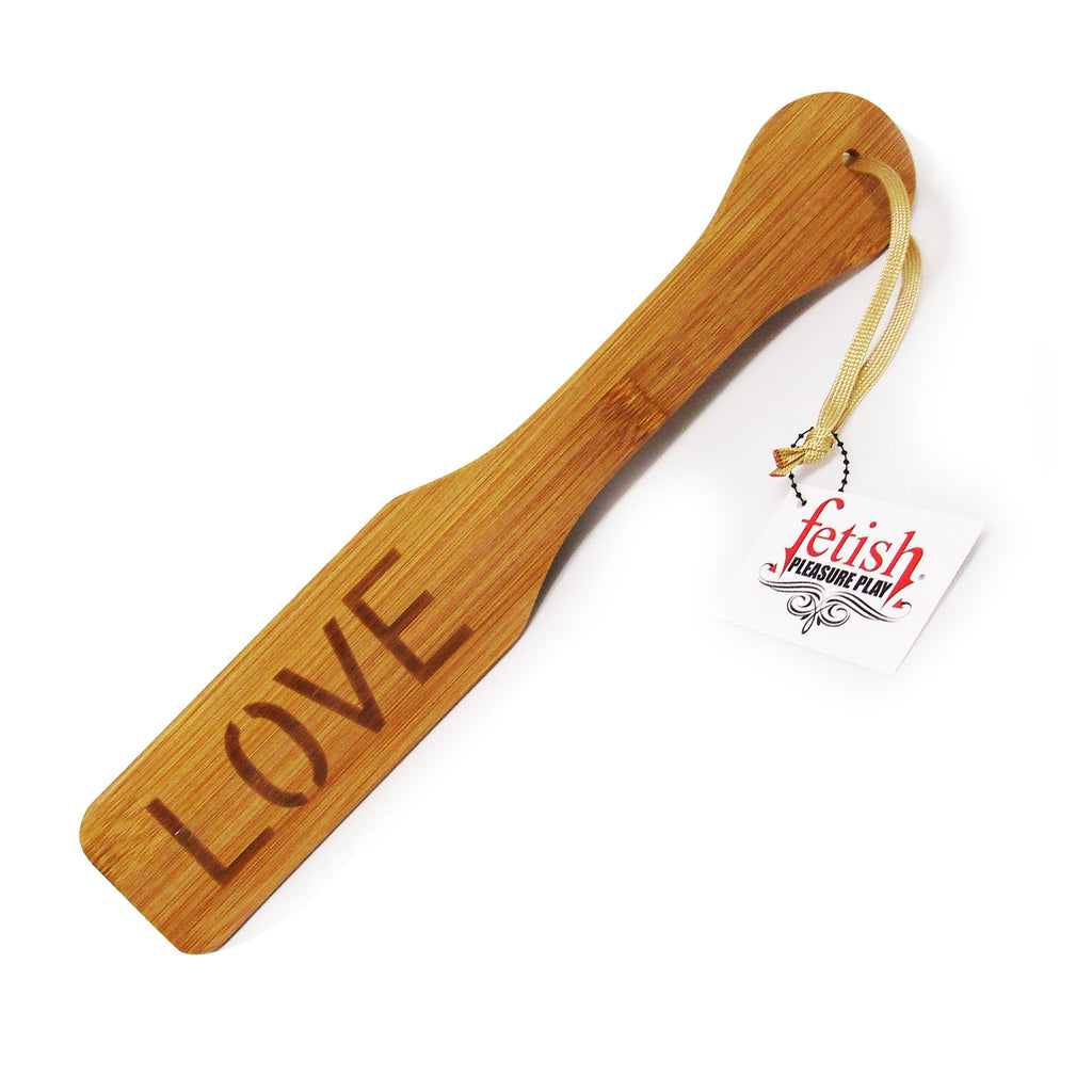 Fetish Pleasure Play LOVE Bamboo Paddle