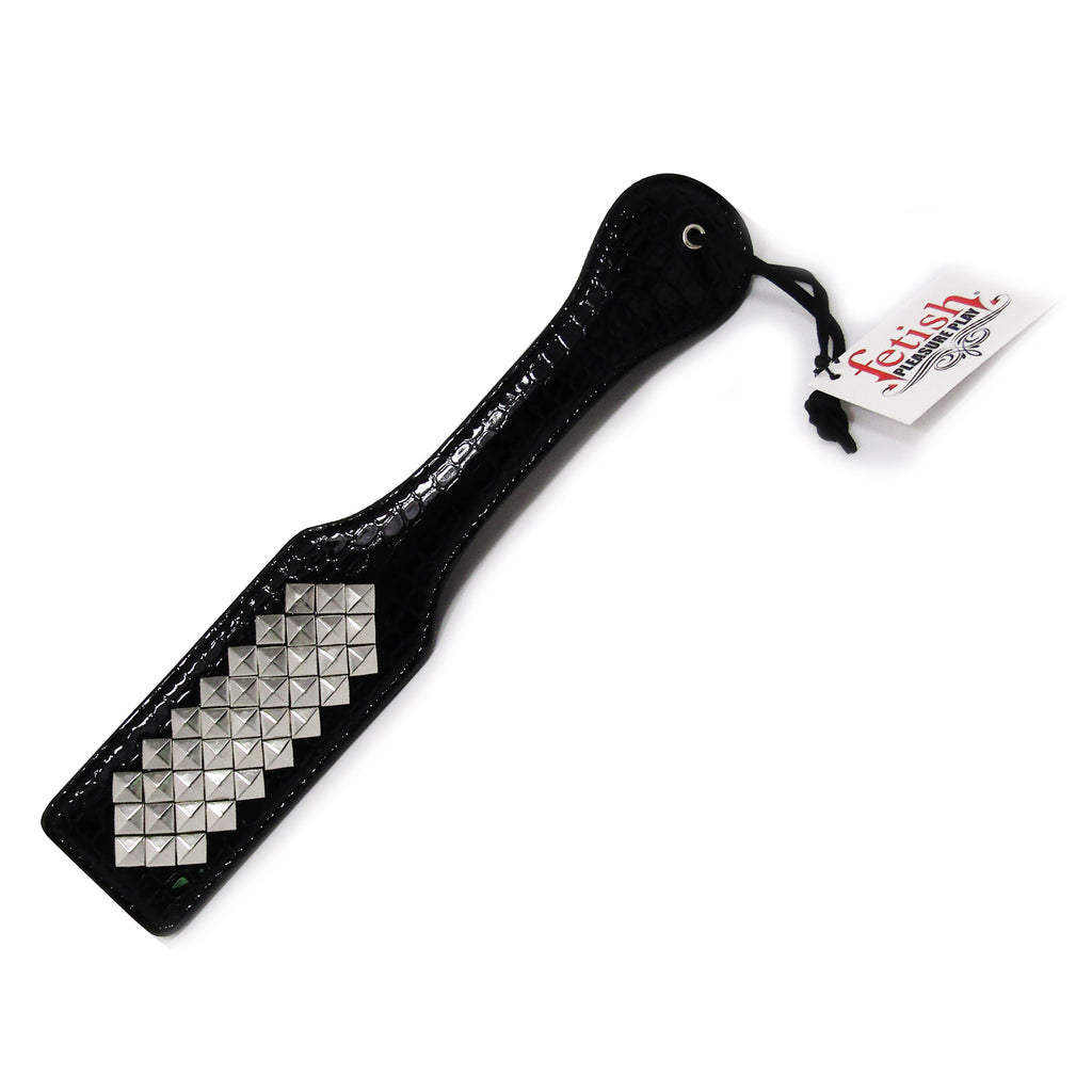 Fetish Pleasure Play Studded Black Paddle