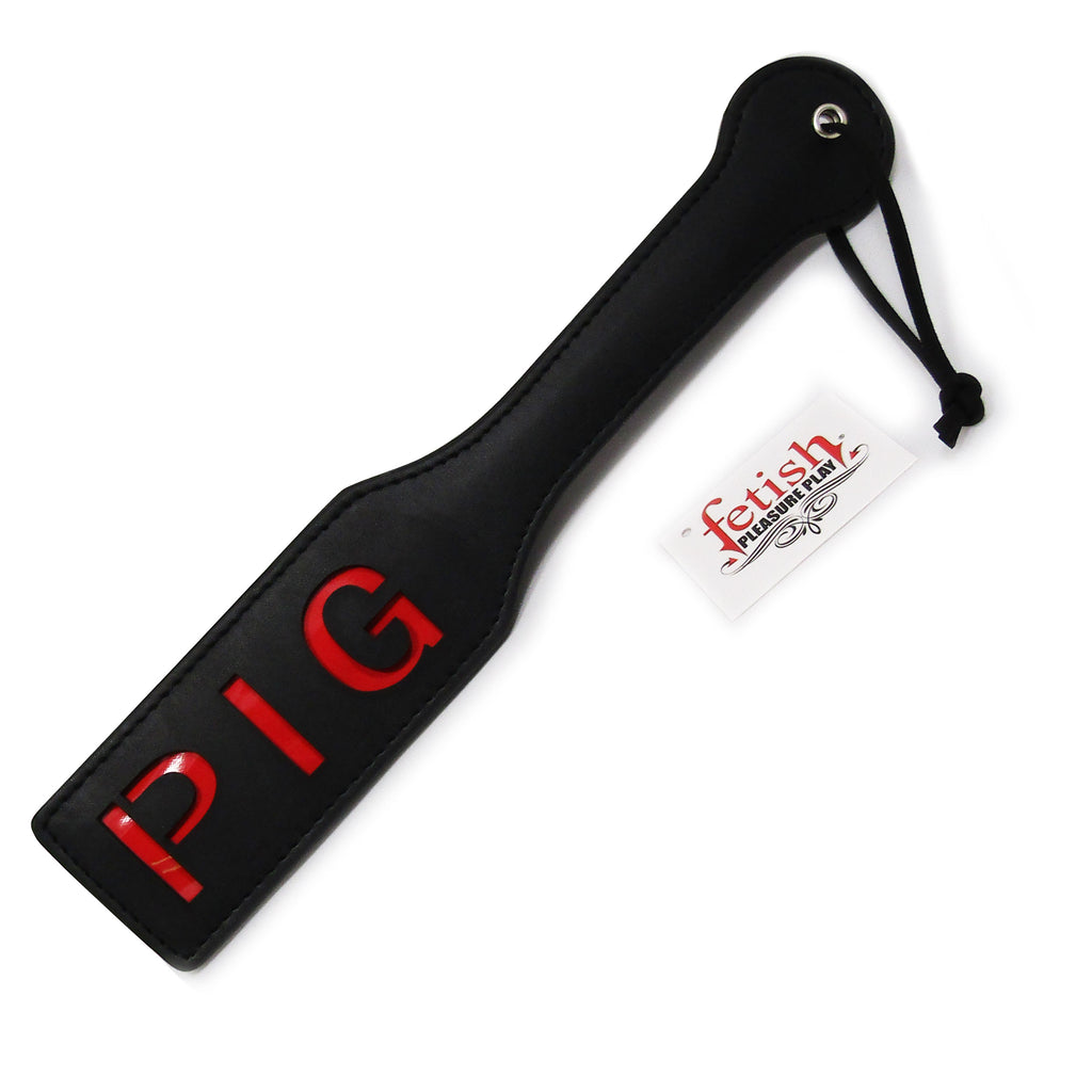 Fetish Pleasure Play Black PIG Paddle