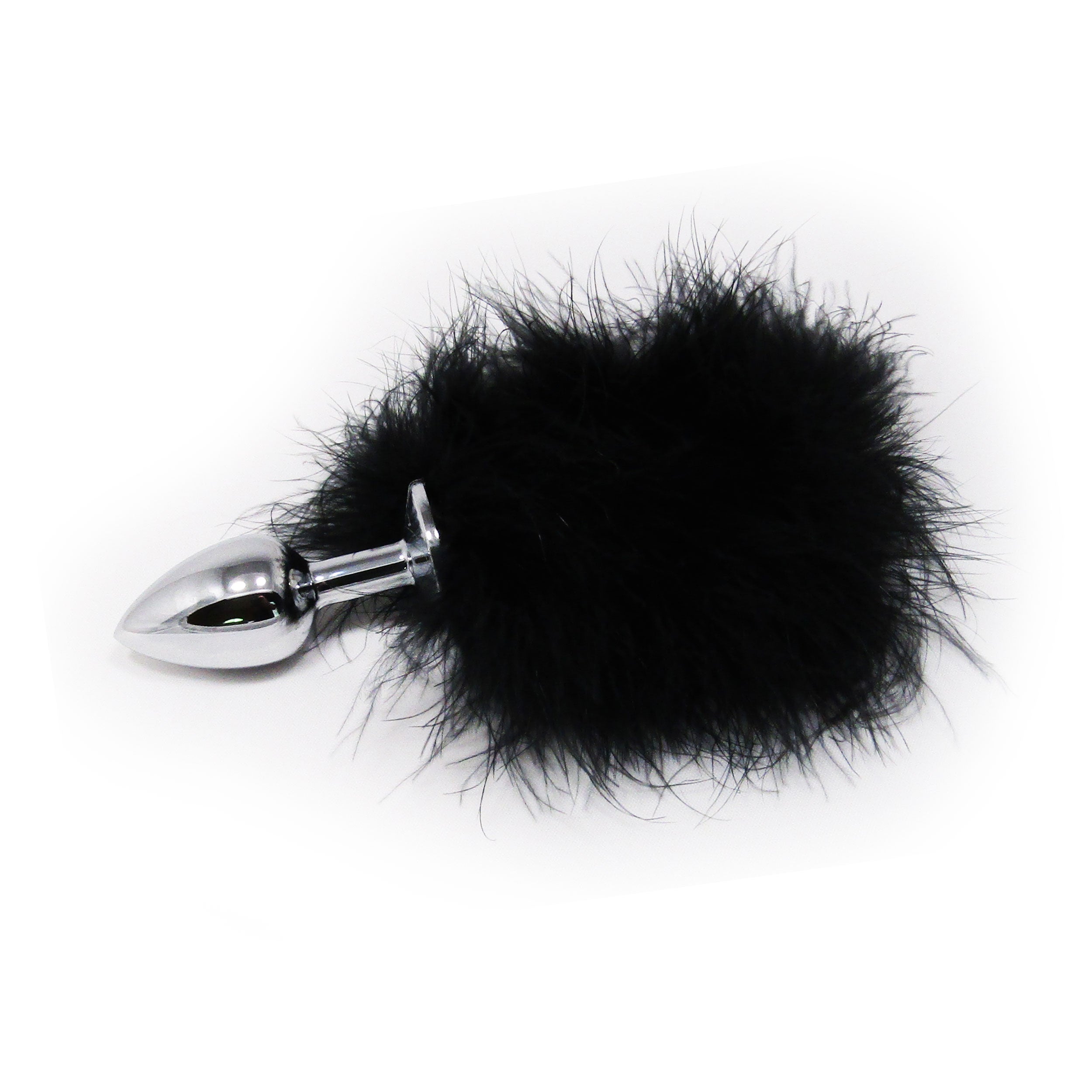 Get the Fetish Pleasure Play Black Bunny Tail Metal Plug Only at Castle