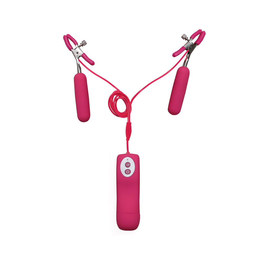 Nipple Wear Stimulating Nipple Clamps - Pink