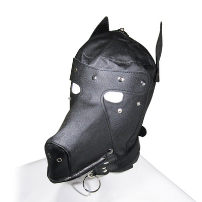 Fetish Pleasure Play Black Dog Hood