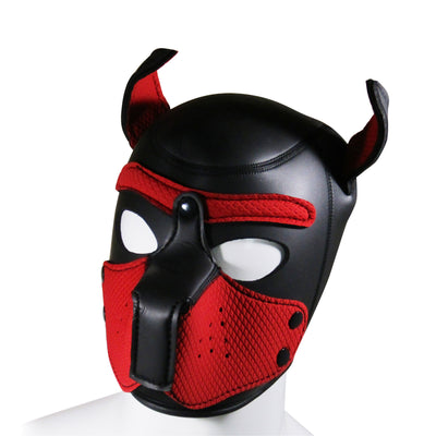 Fetish Pleasure Play Red Dog Mask