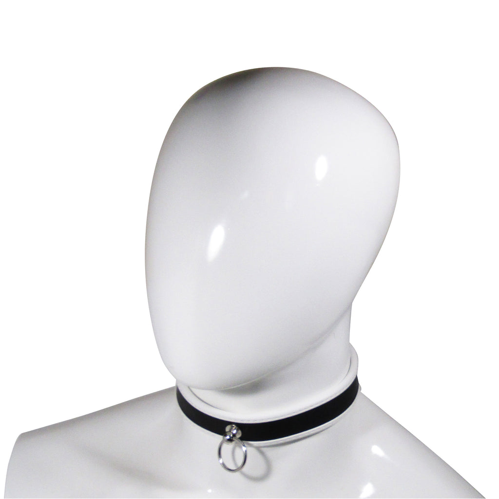 Fetish Pleasure Play White/Black Collar