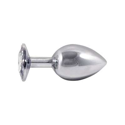 Fetish Pleasure Play Small Anal Plug w/Clear Jewel