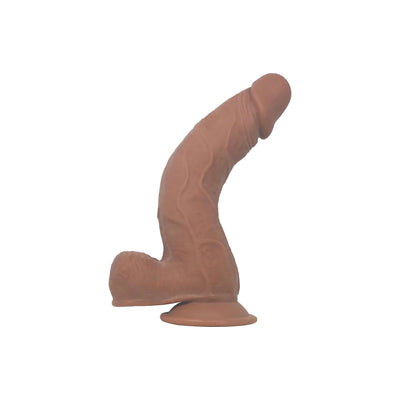 F5 9.5in Self Lubricating Dildo - Brown