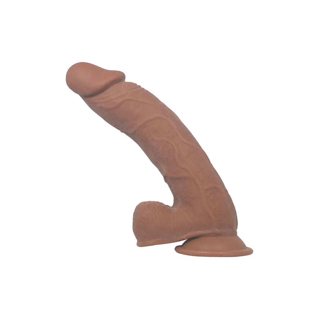 F5 9.5in Self Lubricating Dildo - Brown