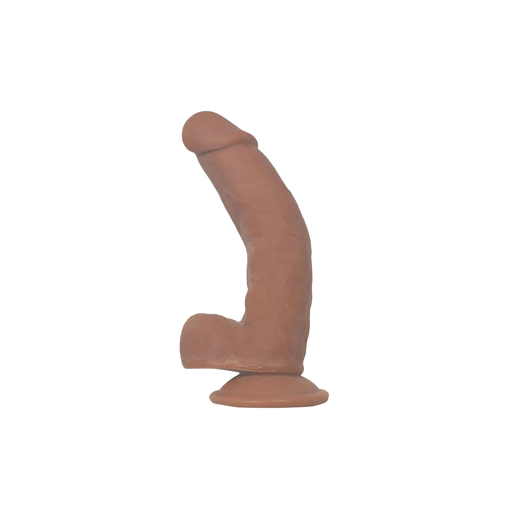 F5 8.5in Self Lubricating Dildo - Brown