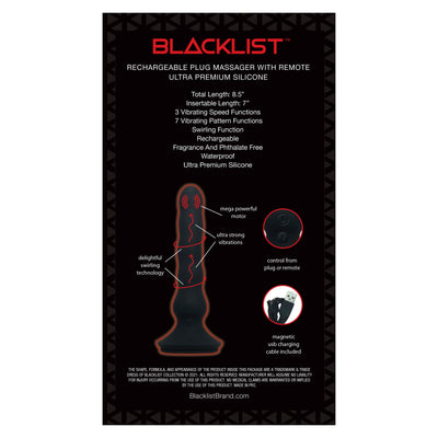 Blacklist Wriggle Anal Plug