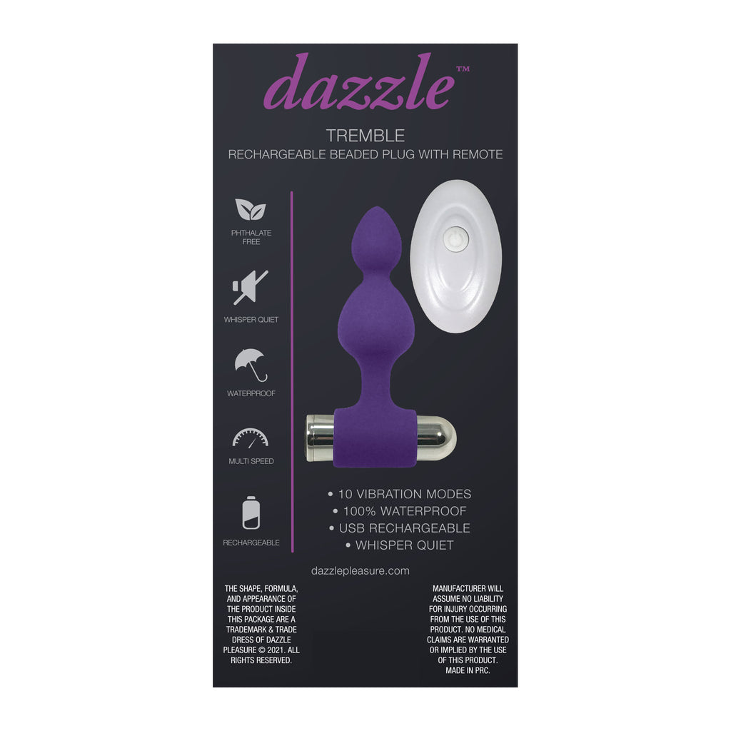 Dazzle Purple Tremble Butt Plug