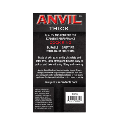 Anvil Blue Thick Cock Ring
