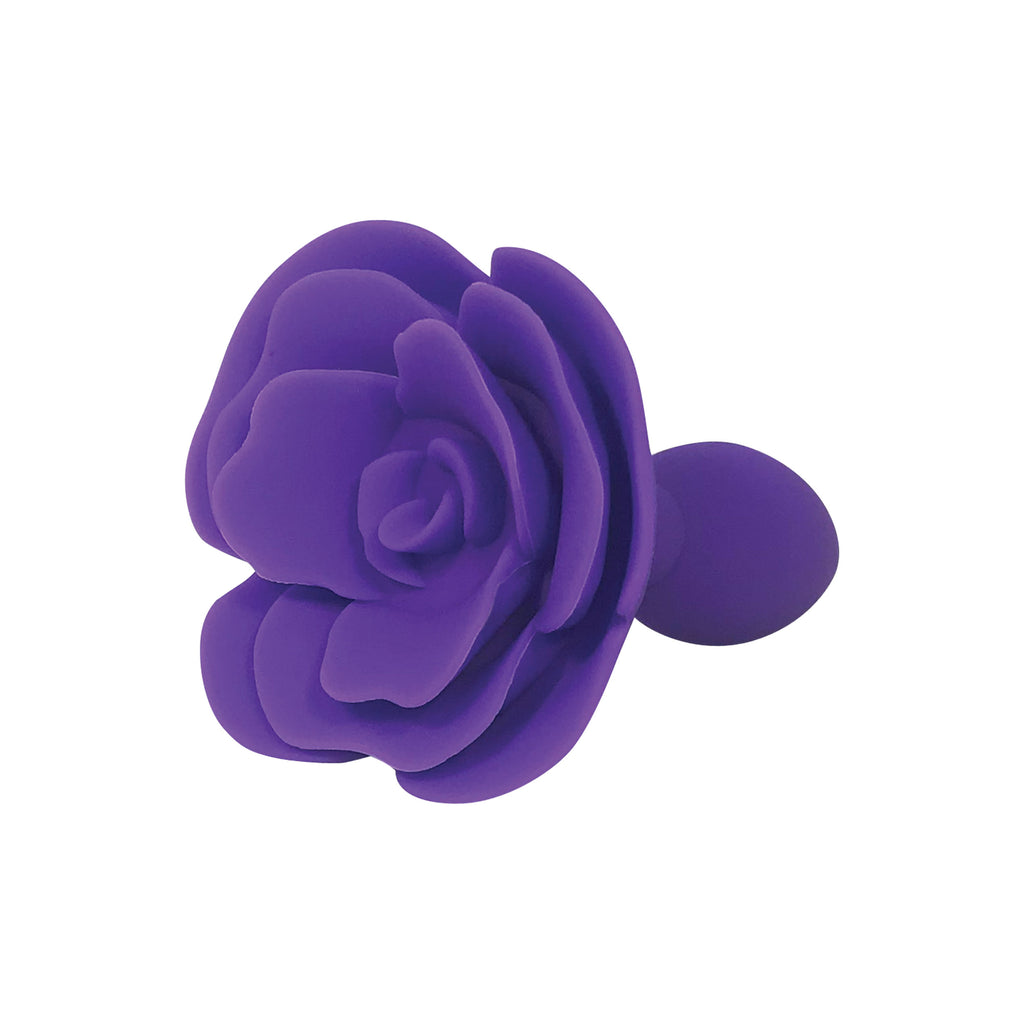 Purple Rose Silicone Butt Plug