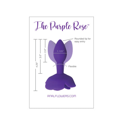 Purple Rose Silicone Butt Plug