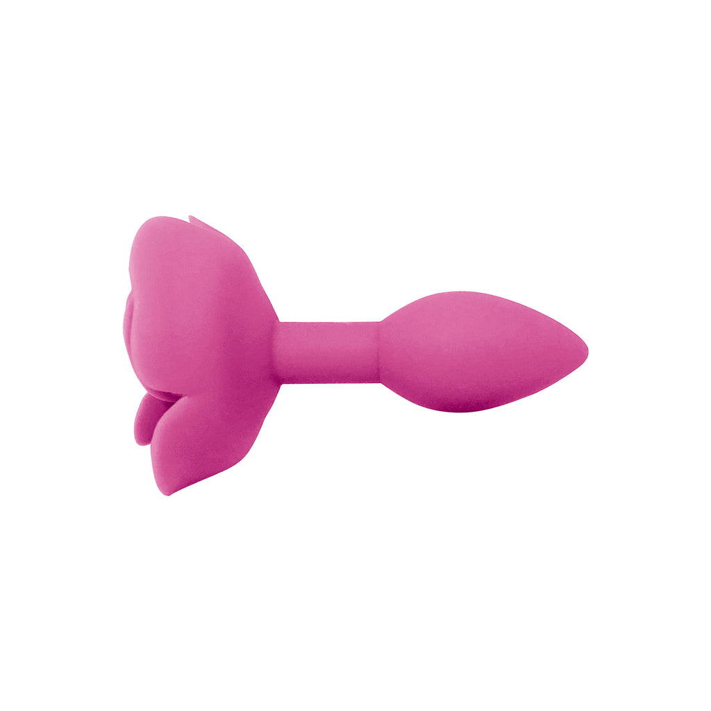 Pink Rose Silicone Butt Plug
