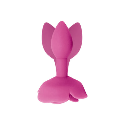 Pink Rose Silicone Butt Plug